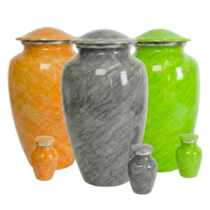 motif pastel cremation urn